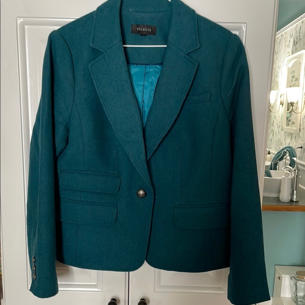 Talbots Women's Teal Blazer Jacket
